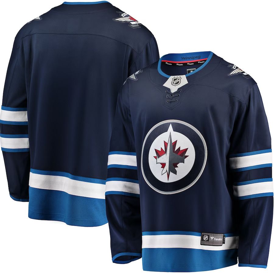 Men Winnipeg Jets Fanatics Branded Blue Breakaway Home NHL Jersey